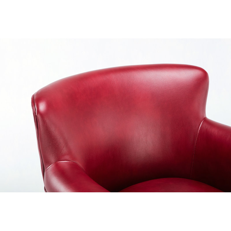 Fauteuil club rouge Hadley, Mélange de polyester rouge