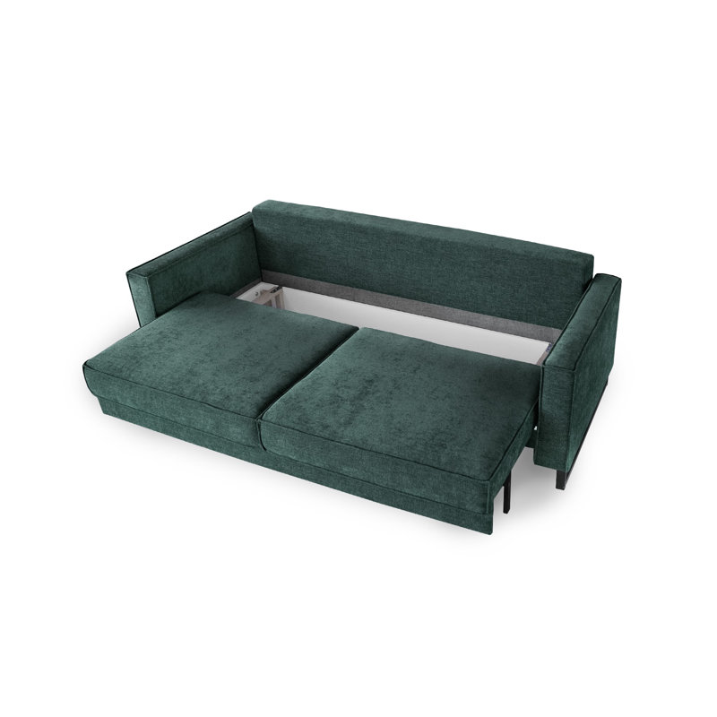 Binegar 4 Seater Chenille Sleeper, Green