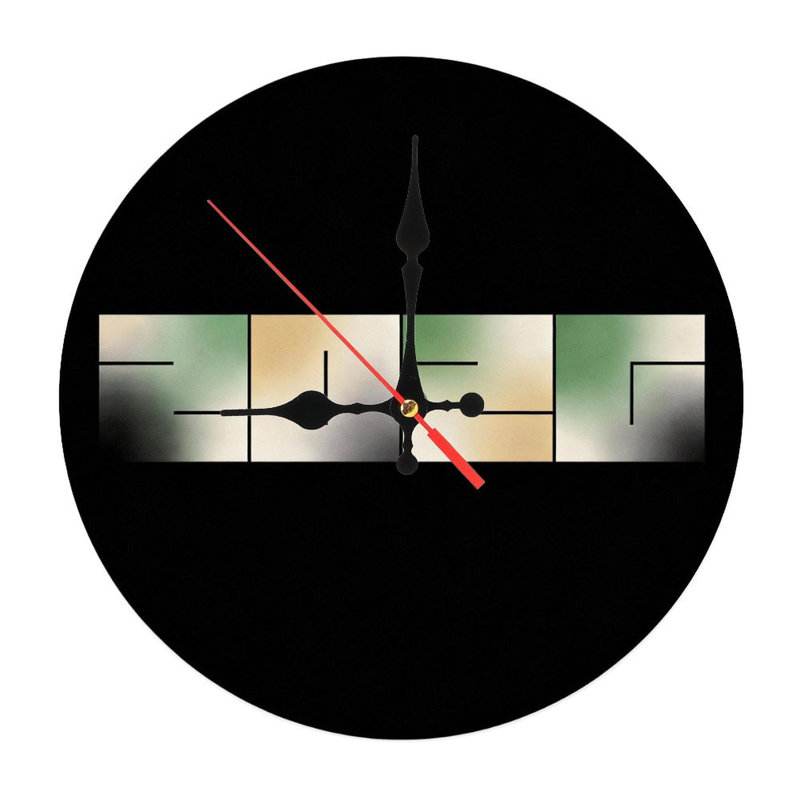 Horloge murale 10 po 2026 | Quartz silencieux, imprimé UV, à piles, Dégradé vert clair