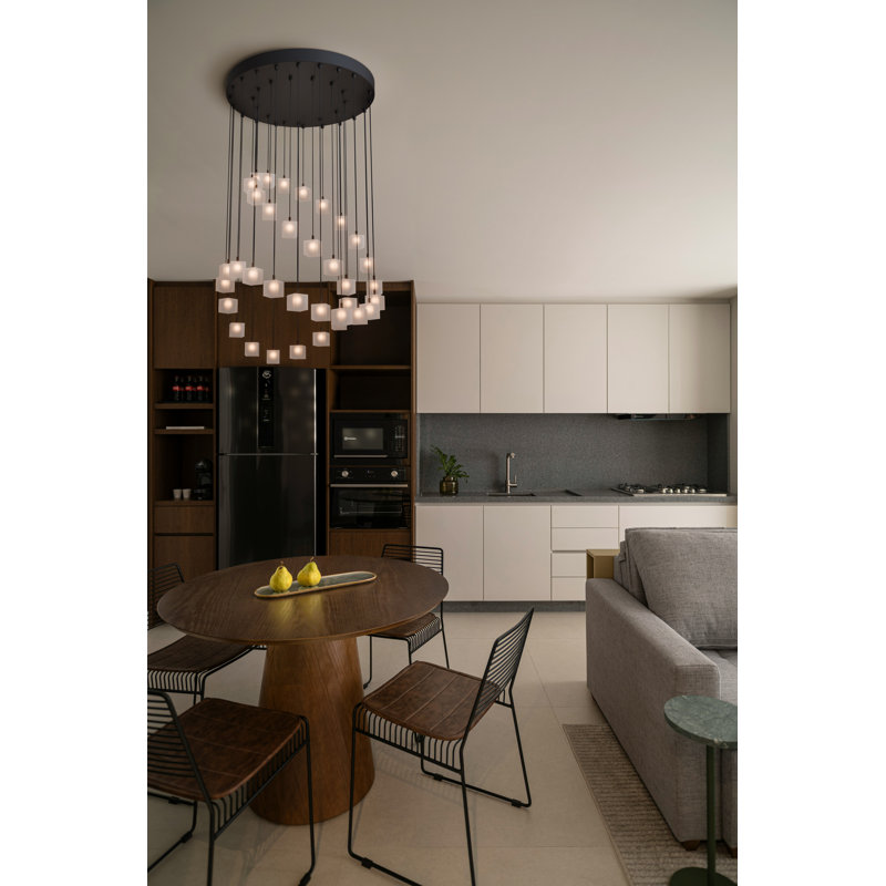 Loci Chandelier, Matte Black