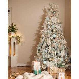Frosted Prelit Artificial Christmas Tree