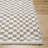 Cabble Rectangle Checkered Machine Woven Polyester Area Rug in Tan/White-544345938