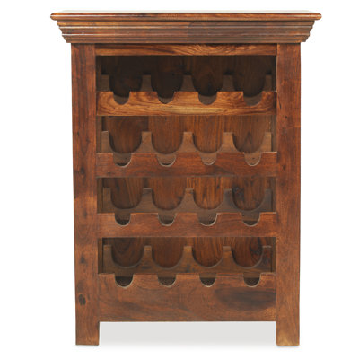 Jali Indian Solid Wood Wine Bottle Rack