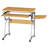 Techni Mobili Compact Computer Desk With Side Shelf And Keyboard Panel, Cherry