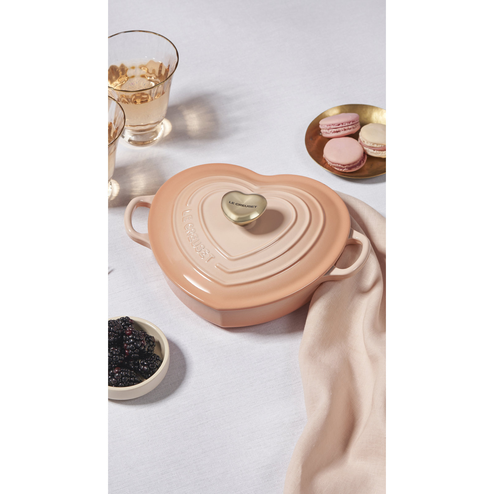 Cast Iron Heart Dish, Orange