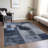 Machine Washable Indoor/Outdoor Chantille ACN1114 Navy Rug-109484863