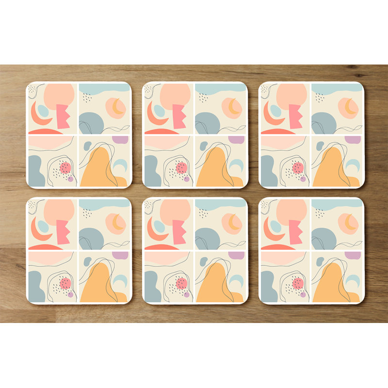 Square 6 Piece Coaster Set