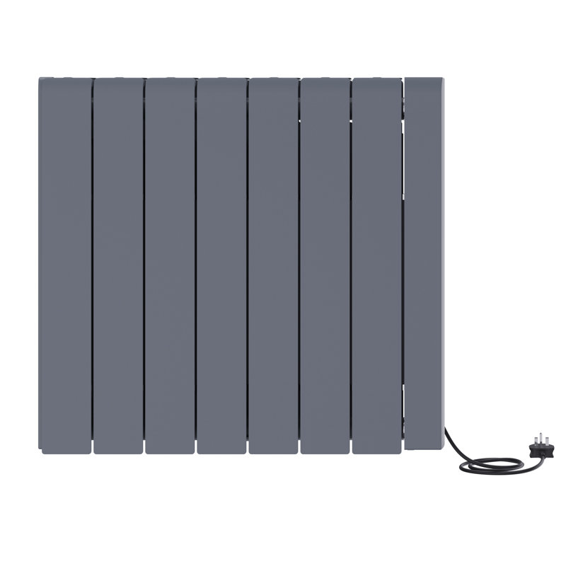 Ebern Designs Rowanne Electric Wall Mounted Space Heater, Anthracite, 57cm H x 71.5cm W x 9cm D, 8.7A