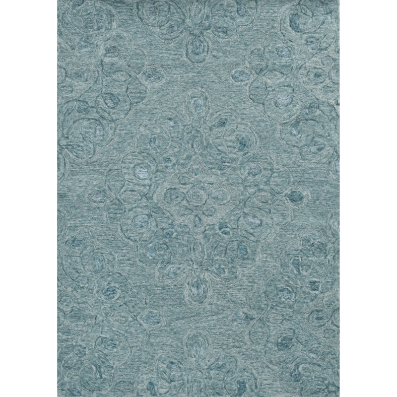 Tapis floral touffeté à la main Bodkin, Rectangle 8 pi 6 po x 11 pi 6 po