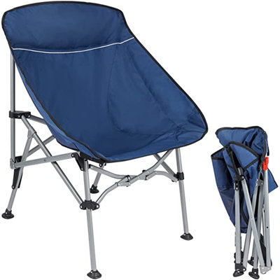 Redcamp Folding Camping Backpacking Chair, Heavy Duty portable camping Chair with Carry Bag, 300lbs Blue