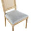 [Ensemble de 2] Chaises de salle à manger French Country - Dossier élégant en canne et sièges rembourrés avec pieds cannelés - Finition patinée - Structure en bois d'hévéa massif