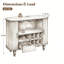 Armoire à boissons cannelée pour boissons alcoolisées et café avec 6 casiers à vin et 3 porte-verres, design moderne Mid-Century avec grand tiroir de rangement et compartiments cachés-2125109085