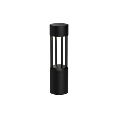 Knox Matte Black Integrated LED Aluminum Bollard Light -  Kuzco Lighting, EB41924-BK-UNV