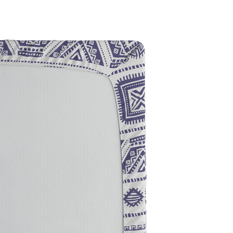 Microfiber Geometric Fitted Sheet, Full Fitted Sheet