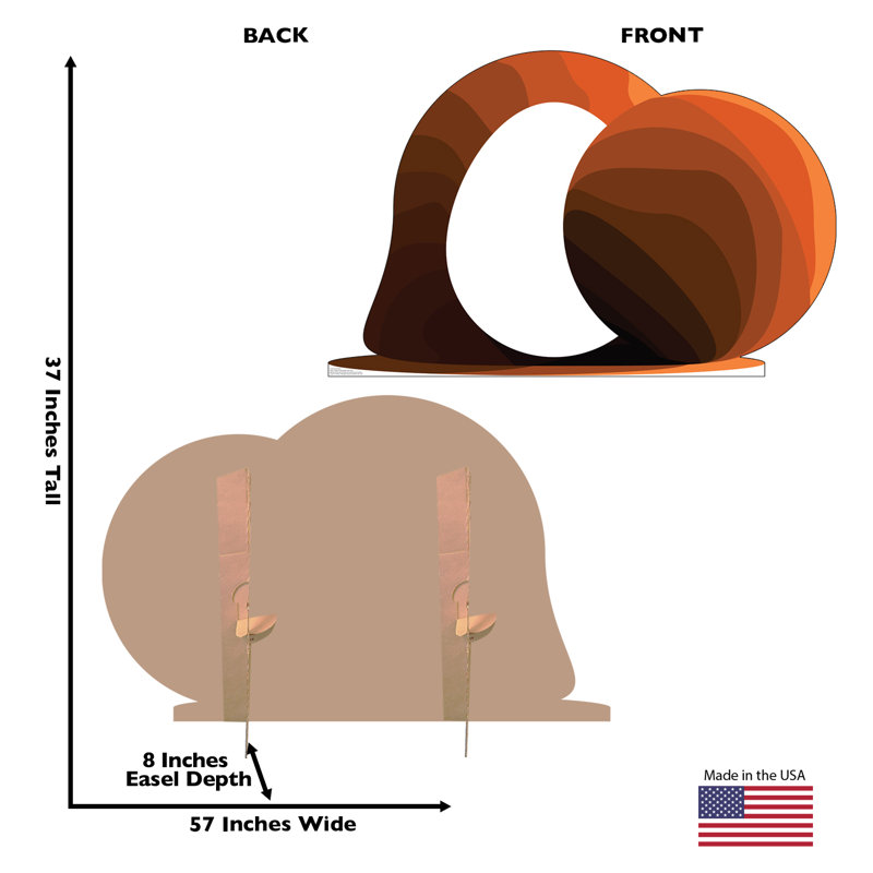 37'' x 57'' Brown and Orange Easter Tomb Cardboard Standup