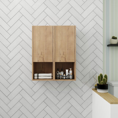  Rangement de salle de bain flottant de 24 po avec porte à fermeture en douceur