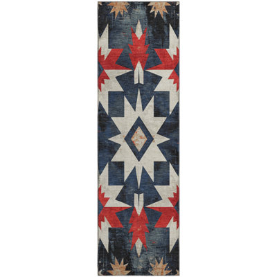 Premium Machine Washable Mayfield AMF1893 Aztec Rug