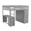 Lit mezzanine gris avec placards, 2 bureaux et armoire - Concept de gestion de l'espace Utilisation du bois Caractéristique du produit Innovation-1194426964-1194426962