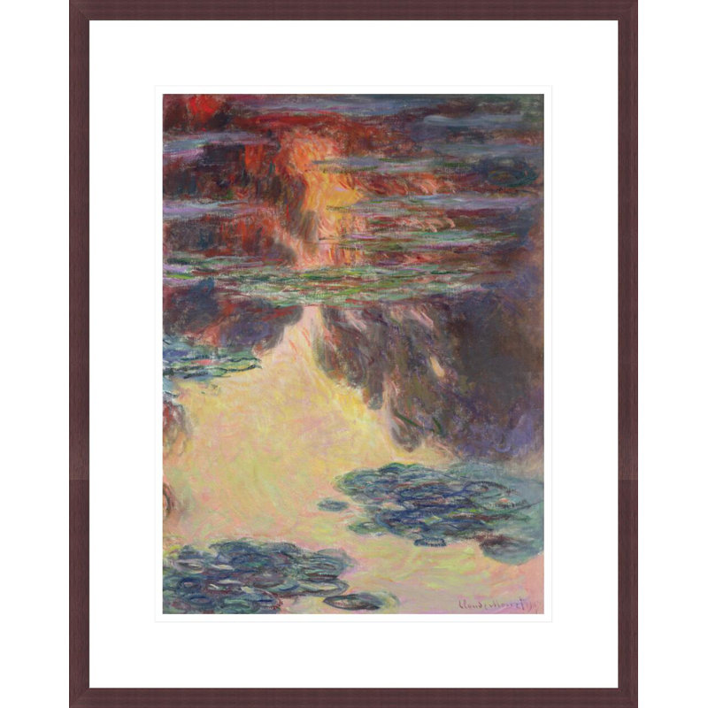 Nymphéas par Claude Monet - Impression sur toile, H 21,75 po x l 17,47 po
