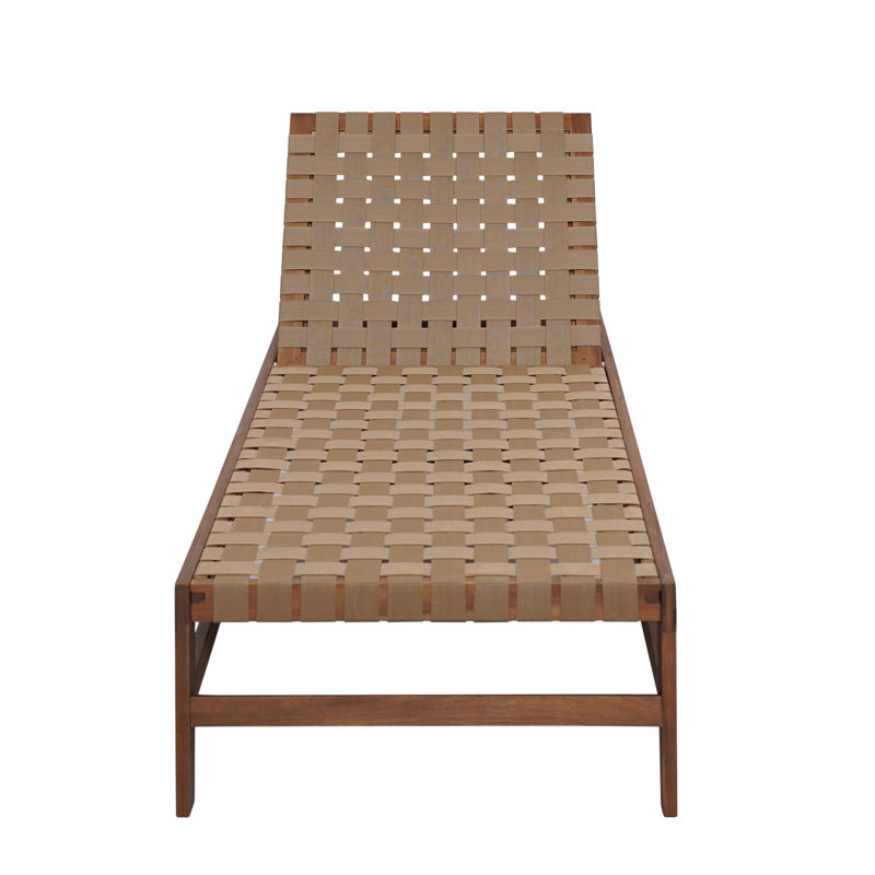 Chaise longue d'extérieur en corde, Brun clair / moka
