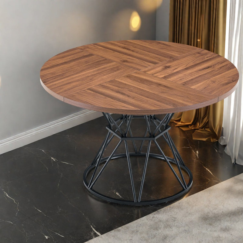 Space Saving Dining Tables (table Only, No Chairs, Complete With Top And Legs), 47.3 Inch Mdf Metal, Modern Industrial, Kitchen Home