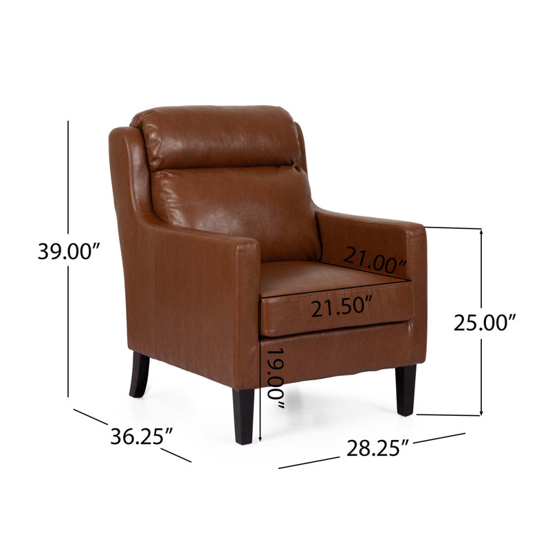 Fauteuil club moderne, Marron clair