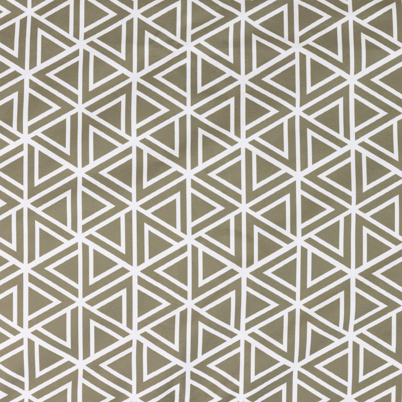 Geometric Print Outdoor High Back Seat Pad, Olive