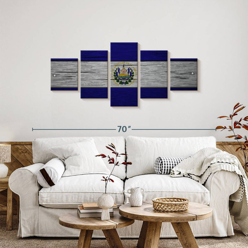 Drapeau du Salvador, H 24 po x l 55 po