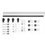 Ensemble de quincaillerie pour porte de grange 1 panneau-102676067-102676080