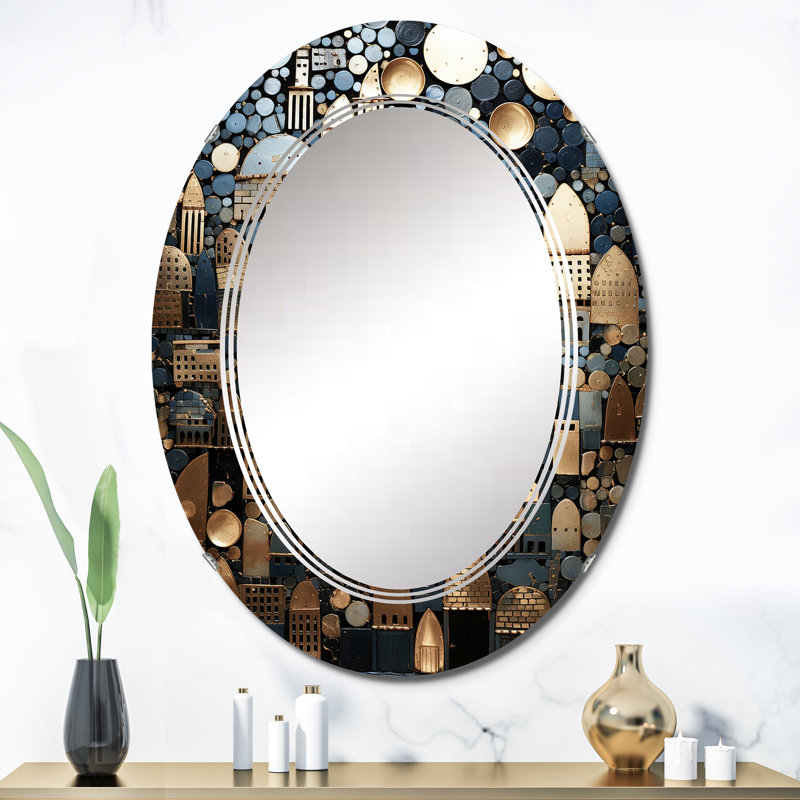 Arianell - Miroir mural moderne ovale, 36 po x 24 po