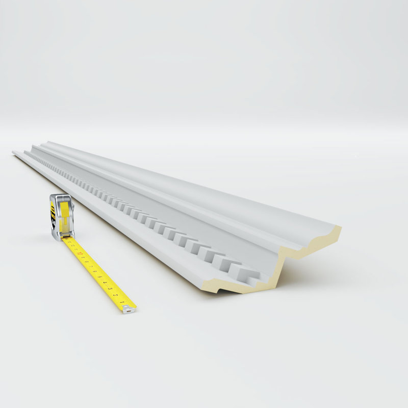 6 3/4"H x 4 3/4"P x 8 3/8"F x 94 1/2"L Dentil Crown Moulding