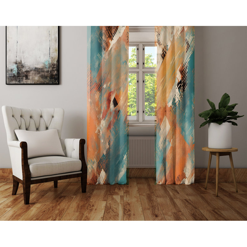 Semi Sheer Curtain Pair, 40" W x 82" L