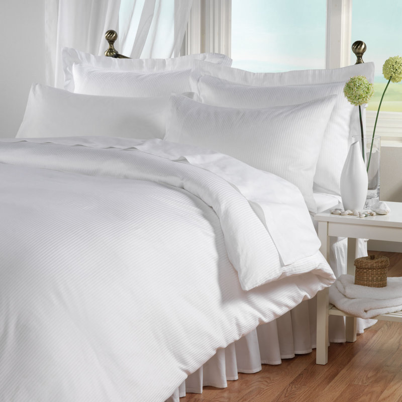 Satin Striped Duvet Cover, Super King Duvet Cover
