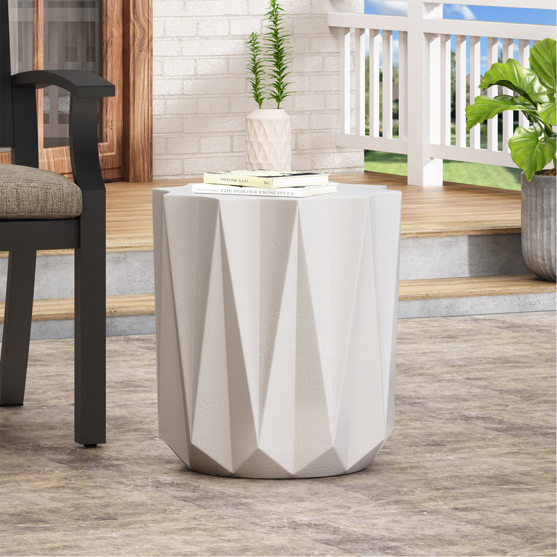 Table d'appoint d'extérieur en béton léger