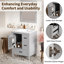 Meuble-lavabo moderne autoportant 24 po avec lavabo en céramique et rangement intelligent-1732740643