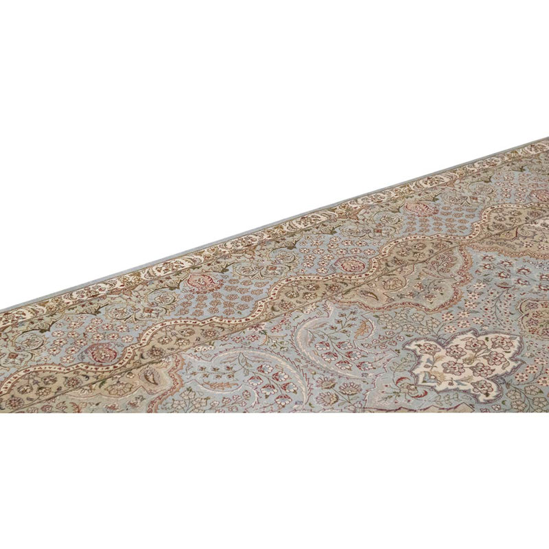 Tapis gris / brun noué à la main de haute qualité