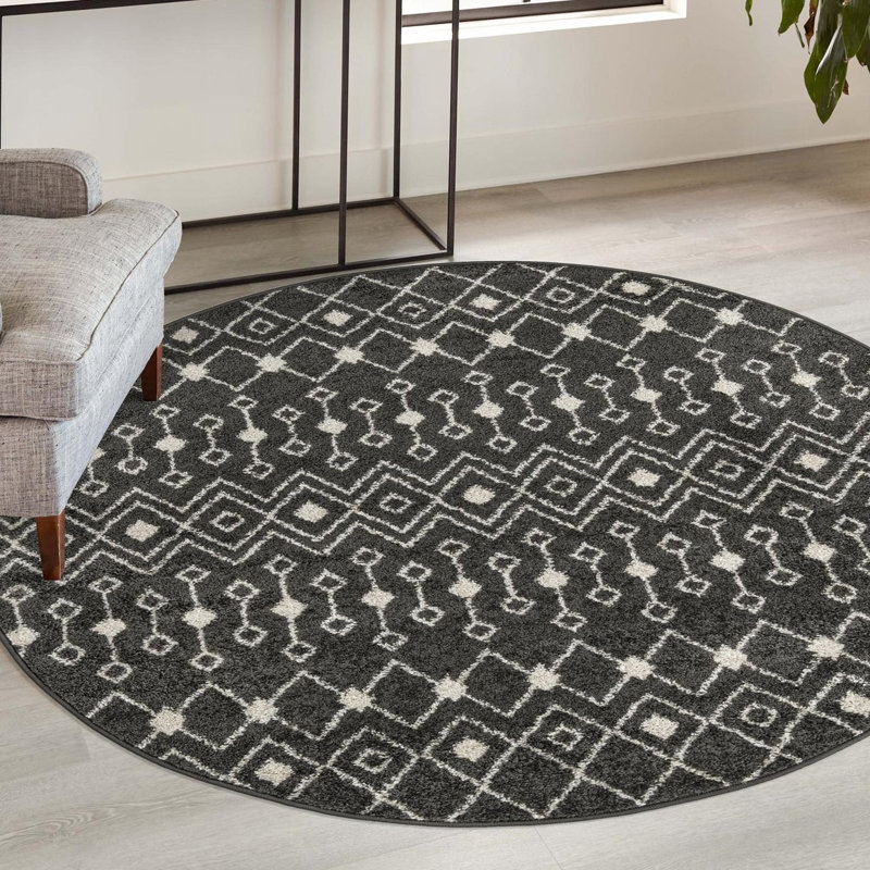 Somerville Geometric Indoor Rug, Round 3'3"