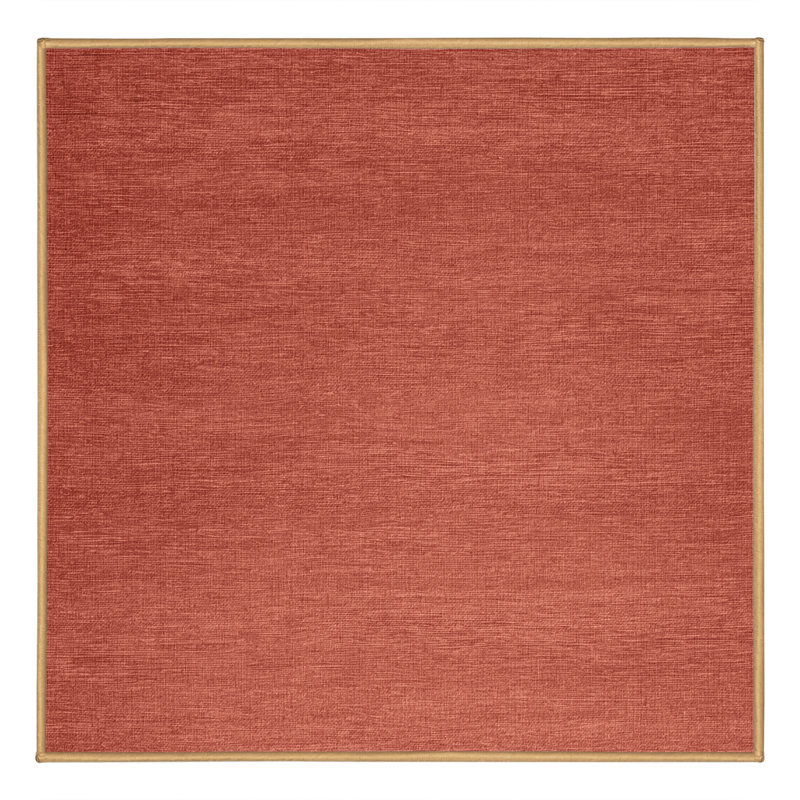 Machine Washable Solid Pink Area Rug, Square 3'