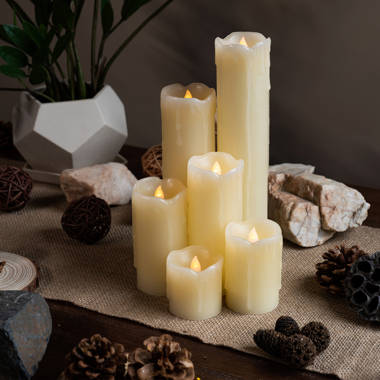 The Holiday Aisle 6 Piece Realistic LED Scented Flameless Candle Set