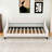 Upholstered Twin Daybed with Sturdy Slats, Tufted Wingback Design-1143317577