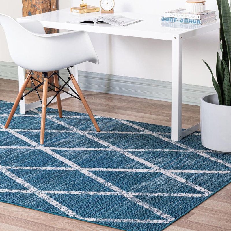 Geometric Indoor Rug, Rectangle 4'1" x 6'1"