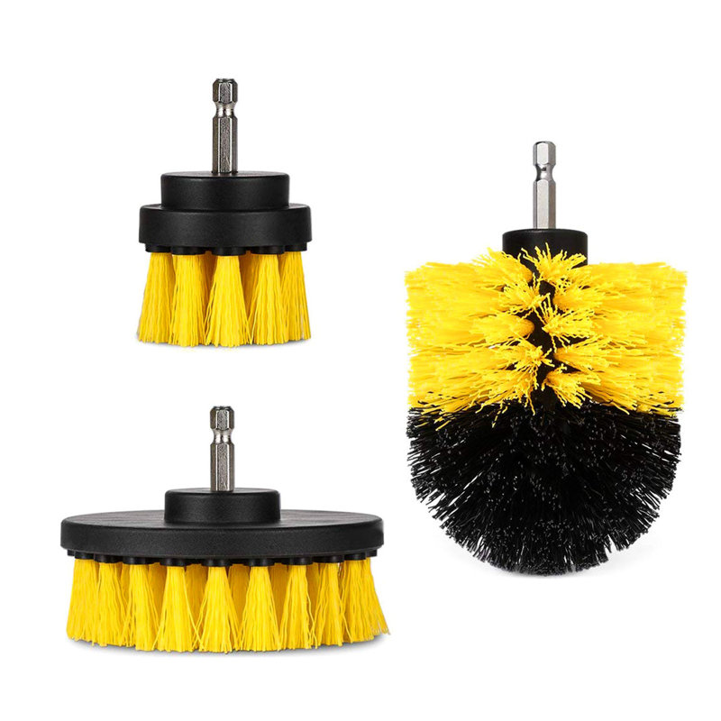 Drill Brush Attachments Set, Yellow