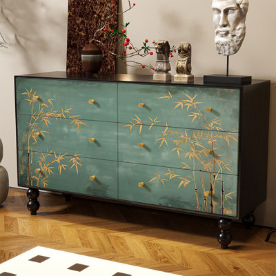 Mid-Century Modern  Six-Drawer Entryway Cabinet
