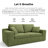 Boneless Haven 78" Upholstered Corduroy Boneless Couch With 30" Deep Seat, Loveseat Sofa With Arm, No Assembly-612968060