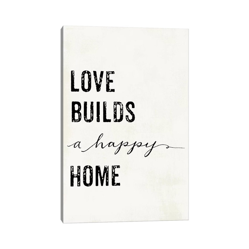 Love Builds A Happy Home by Mandy Lynne - Wrapped Canvas Gallery-Wrapped Canvas Giclée, 20.32 cm H x 30.48 cm W