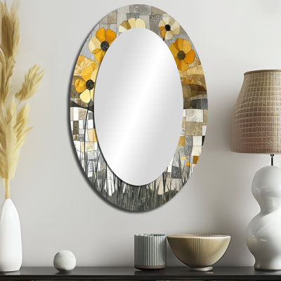 Miroir mural d'été jaune