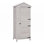 Armoire de rangement en bois Outsunny de 36 po x 25 po x 79 po, organisateur de remise à outils d'extérieur à 4 niveaux, 3 tablettes avec poignée et patin à loquet magnétique, gris clair