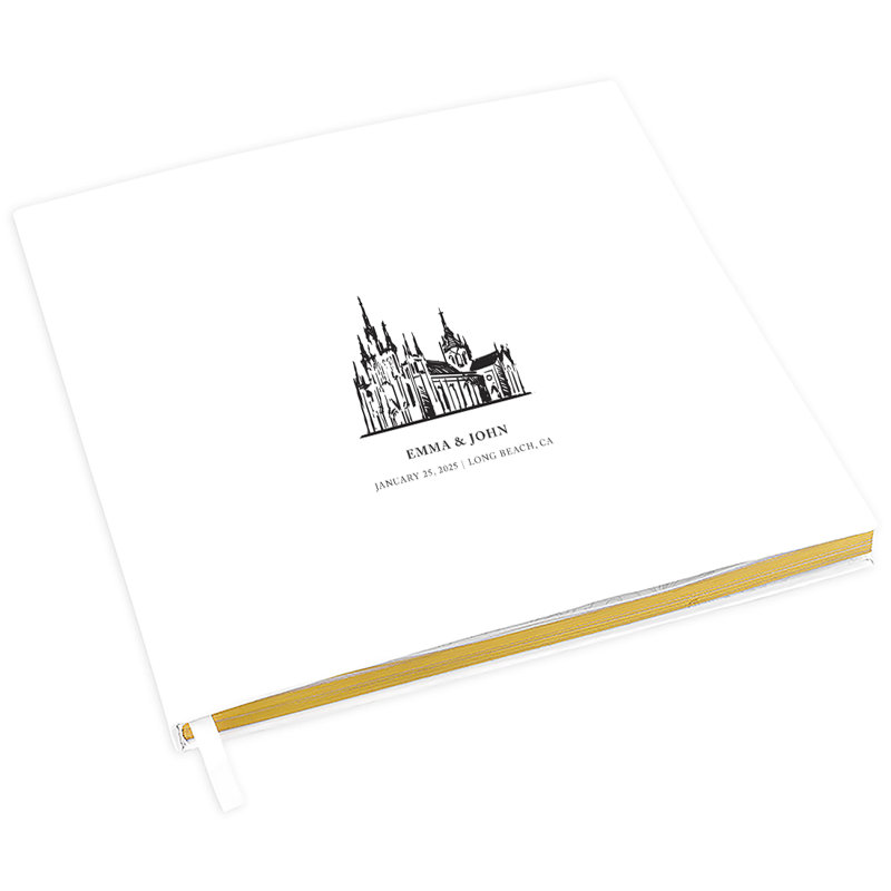 Livre d'or de mariage personnalisé Church Design, Oui