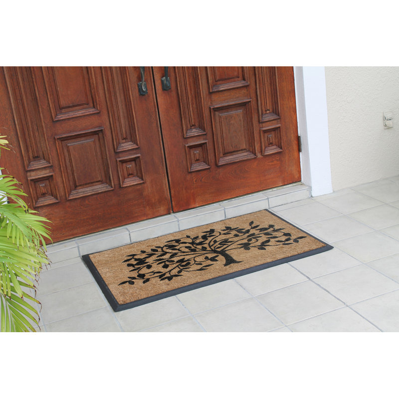 Brees Non-Slip Floral Outdoor Doormat