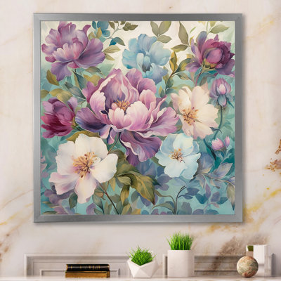 " Retro Collage Blossoming Wildflowers "